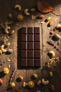 KoKo Huna handmade dark chocolate bar with almonds, cashews and pistachios