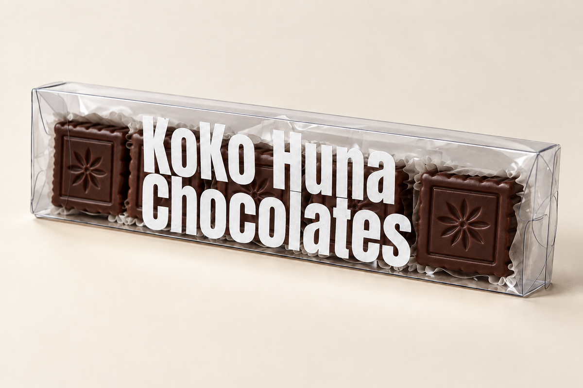 KoKo Huna coffee bonbon, handmade dark chocolate with coffee filling