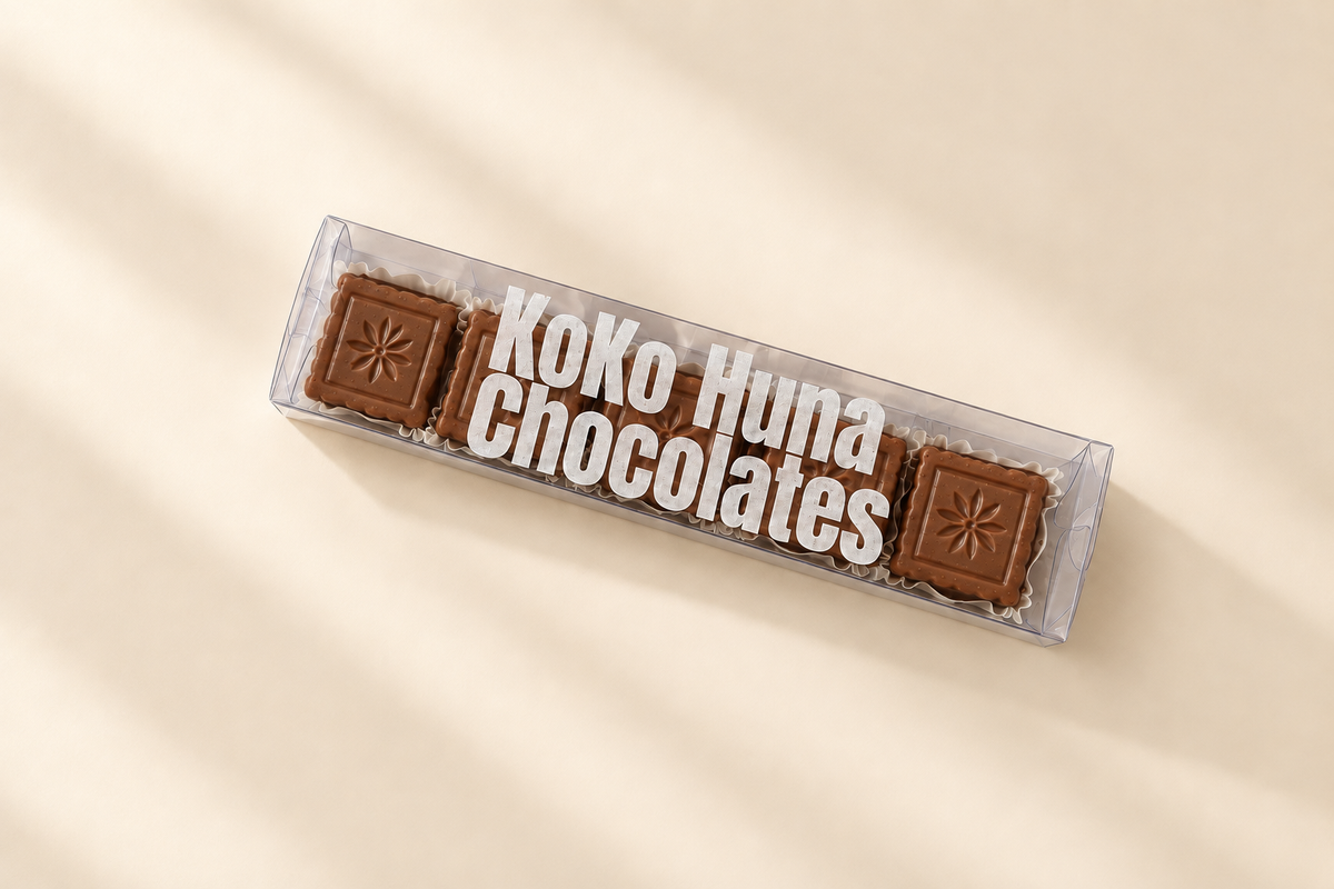 Peanut sesame bonbons, handmade luxury chocolates by KoKo Huna